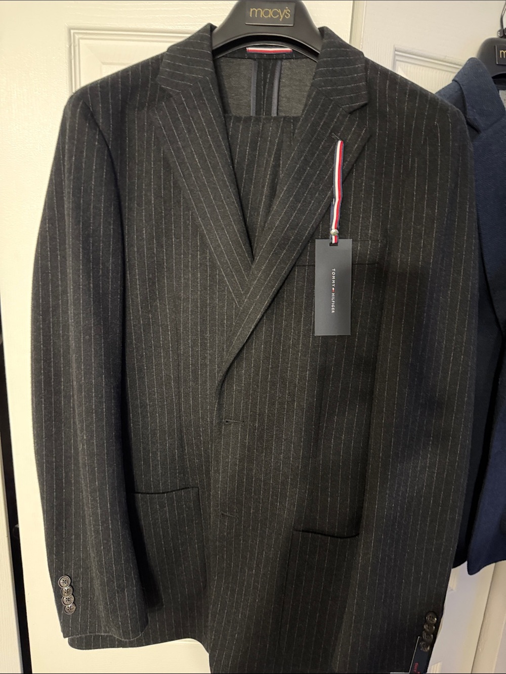 Tommy Hilfiger Dark Charcoal Pinstripe Blazer